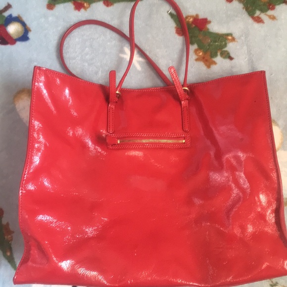 Talbots Handbags - Talbots Red Leather Tote Bag